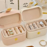 Mini Portable Jewelry Box Jewelry Organizer Display Travel Ring Holder Jewelry Case Boxes Button Leather Storage Jewelers Joyero