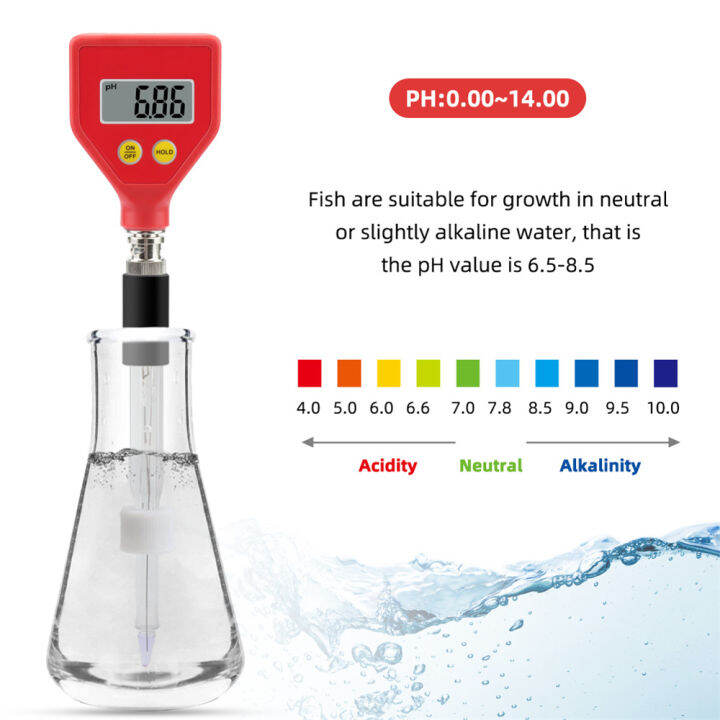 【Seasboat】 Portable Electronic Digital Display PH Meter Food Cheese