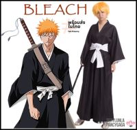 CP243 ชุดกิโมโนสีดำ ชุดBleach คุโรซากิ อิจิโกะ ชุดบลีช Bleach เทพมรณะ ชุดอิจิโกะ ชุดยมฑูตจากเรื่องบลีซ ชุดซามูไรญี่ปุ่น Ichigo Kimono Yukata Costume