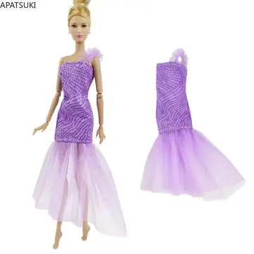 Yiding Yiding Fashion Ruffle Wedding Party Gown Mermaid Dresses Clothes for  Barbie Doll Xmas Birthday Gift, 30 cm, 11