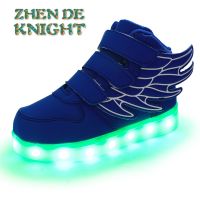 Size 25-37 Children Glowing Sneakers Kid Luminous Sneakers with Luminous Sole Lighted Shoes for Boys Girls Led Sneakers