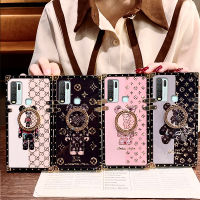 เคสโทรศัพท์แฟชั่นลายหมีที่มีชื่อเสียงตาข่าย,เคส TPU นิ่มสำหรับสมาร์ทโฟนรุ่น Tecno Camon 15 / Camon 15 Air / Spark 5 / Spark 5 Pro