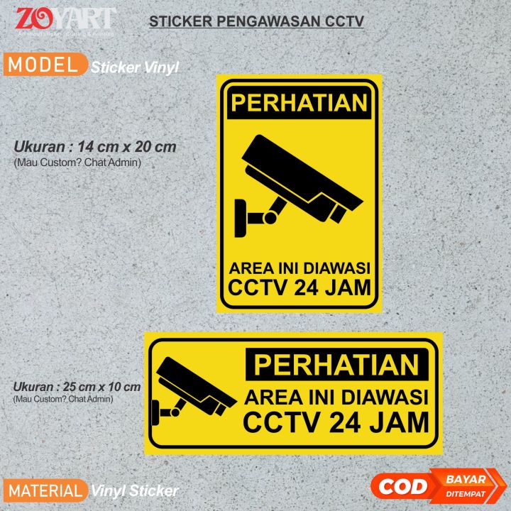 Sticker Cctv Stiker Cctv Lazada Indonesia