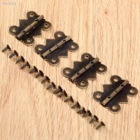 4Pcs Antique Bronze Hinge Furniture Accessories Vintage Jewelry Wooden Box Hinges Kitchen Cabinet Fittings for Furniture 25x20mm