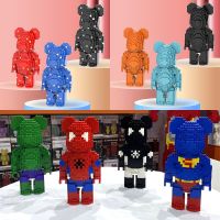 Colorful Dotted Super USA Red Blue Black Bear 26CM 2350PCS Animal Model DIY Mini Blocks Bricks Building Toy for Children no Box