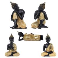 Thai Buddha Figurine Sculpture Sitting Buddha Statue Home Office Decor Indoor Statue Ornament 15cm Feng Shui Ornaments Crafts