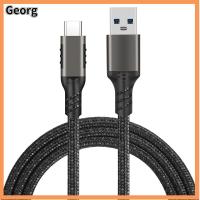 GEORG สายฮาร์ดไดรฟ์ 3A PD 60W USB C Gen2 10Gbps 3.2ยูเอสบี ชาร์จได้อย่างรวดเร็ว การถ่ายโอนข้อมูล สายเคเบิล Type-C