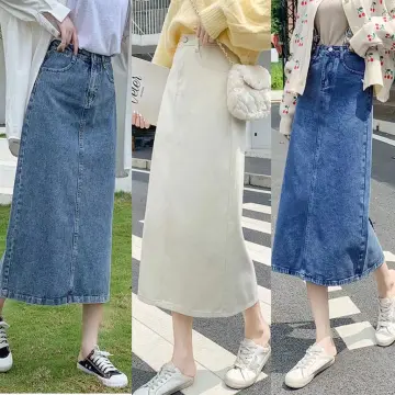 Denim long best sale skirts online