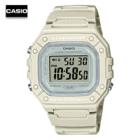 Velashop นาฬิกาข้อมือผู้ชาย ผู้หญิง คาสิโอ ดิจิตอล CASIO Digital สายเรซิน รุ่น W-218HC-8AVDF, W-218HC-8A, W-218HC - สีขาว