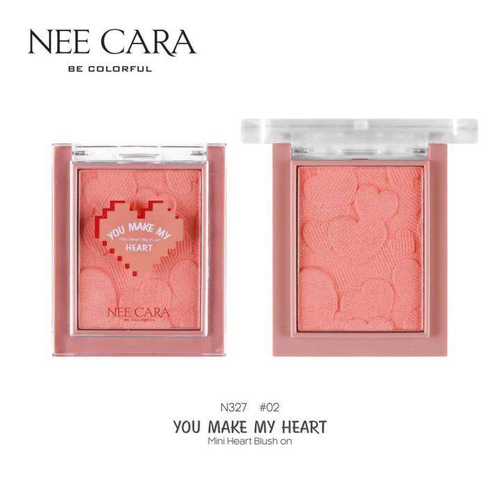 nee-cara-mini-heart-blush-on-บลัชออนเนื้อฝุ่น-n327