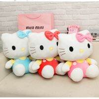 ตุ๊กตา Hello Kitty ลูกแมว Kt น่ารักตุ๊กตายัดไส้โซฟาหมอนตกแต่งบ้านของขวัญวันหยุดคริสต์มาสเด็กเบาะนุ่ม