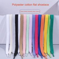 1 Pair Flat Shoelaces for Sneakers Classic Canvas Sports Shoe Laces Women Men Shoelace Solid Double Cotton Shoestrings for AF1