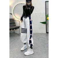 ♦✹۩ Authentic Champion Sweatpants Womens Autumn and Winter Plus Velvet Style Students Foot-bound Sports Casual Pants 2023 Internet Celebrity Hot Style