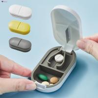 BETOP ตัวแยกเม็ดยากล่องยาที่ตัดยาเม็ดยากล่องเก็บแบบพกพาที่มีประโยชน์ขนาดเล็กแบ่ง Kotak Obat