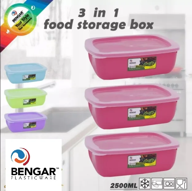 (SET019) 3 in 1 Food Storage Box Set EXTRALARGE Food Keeper Set