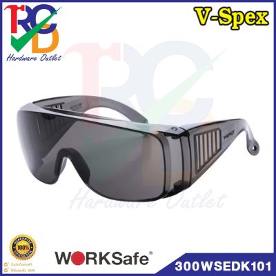 แว่นตาเซฟตี้ V-Spex Len.Gray HC (BL)  รุ่น 300WSEDK101 เลนส์สีเทา แว่นตาป้องกันสะเก็ด