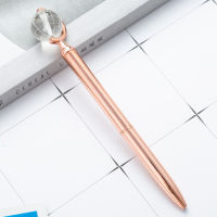[In stock] ปากกาจัดแต่งทรงผมลูกบอลคริสตัลที่สร้างสรรค์ ของขวัญลูกเพชรขนาดใหญ่ปากกาลูกลื่นแฟชั่นปากกาโลหะพิมพ์ logo