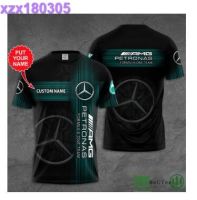 Custom Name Mercedes AMG Petronas Black 3D Tshirt NO,5454