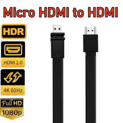 Kabel HDMI Mikro Pendek Ke HDMI 2.0 4K 60Hz HDR CEC HDMI Ke Kabel HDMI Mikro Tipe D untuk GoPro Hero 7/6/5 Sony A6600/A6400-3042