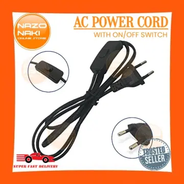 AC Power Cord 1.4m On-Off Switch / Button Plug Wire With Two-pin