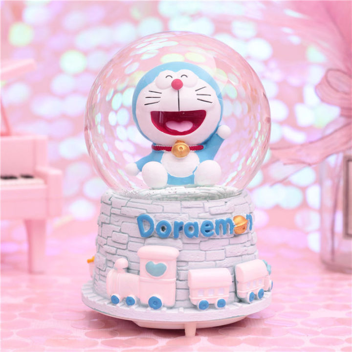 creative-doraemon-โดราเอมอนเรืองแสงลูกแก้วหิมะกล่องดนตรีกริ๊งสำหรับของขวัญวันเกิดเด็กชายและเด็กหญิง