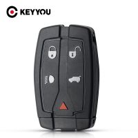 KEYYOU For Land Rover Freelander 2 Discovery Remote Smart Key Replacement Key Shell 5 Buttons Uncut Blade Case Car Accessories