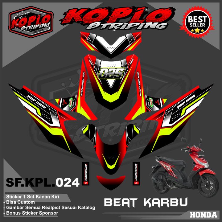 Stiker Decal Full Body Motor Honda Beat Karbu - Sticker Decal Full Body ...