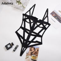 Aduloty New Ladies Sexy Strappy Hollow Cross Sexy Lingerie Bodysuit Underwire Gather Bra Sling Underwear Thong