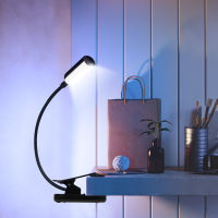 USB Rechargeable LED Book Light Flexible Book Lamp Bendable Clip on Table Desk Study Reading Light For Laptop PC Computer