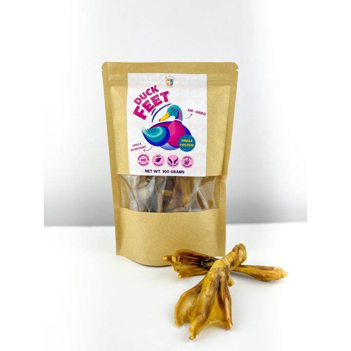 All Natural Air dried duck feet crisp treats for dogs and cats Lazada PH