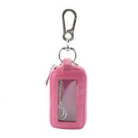 Car Keychain Wallet Leather Zipper Bag Butler Keychain Box Double Zipper with Window