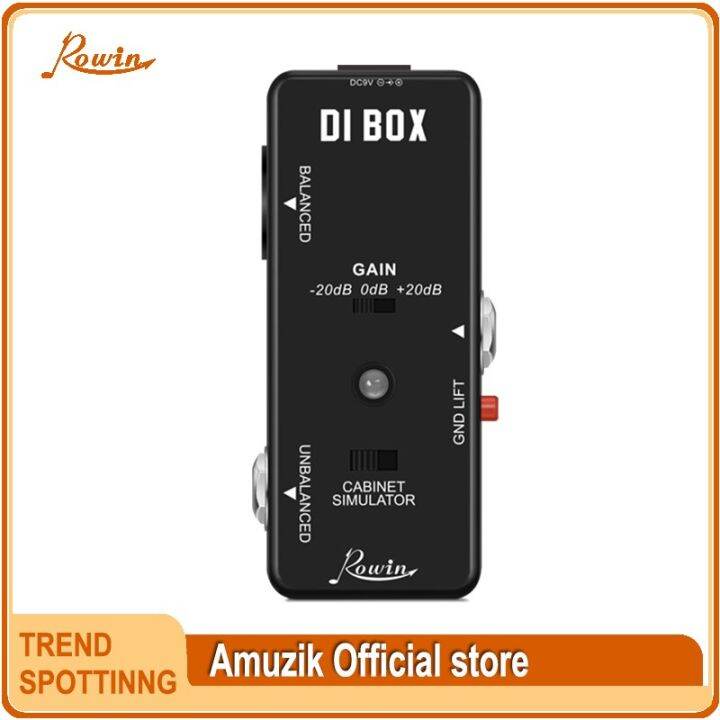 Rowin LEF331 Di Box Guitar Effect Pedal Matchbox Effector For Electric Guitars True Bypass
