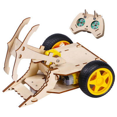 RC Toys for Children 3D Puzzle STEM Toys Electric Motor Science Kit, Wooden Battle Bots Remote Controlled Toy