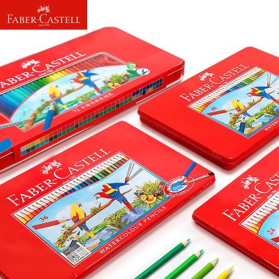 Faber-Castell ชุดดินสอสีที่ละลายน้ำได้,12/24/36/48/60/72สีชุดดินสอสีงานศิลปะในโรงเรียนดินสอสีอุปกรณ์ศิลปะการวาดภาพวาดภาพ