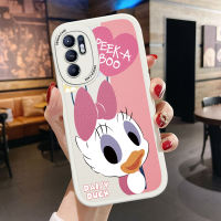 เคสหนัง Hp เคสหลังหนังเป็ดเดซี่น่ารักสำหรับ OPPO Reno6 Oppo Reno6 5G เนื้อนุ่มเคสโทรศัพท์ปกหนัง PU