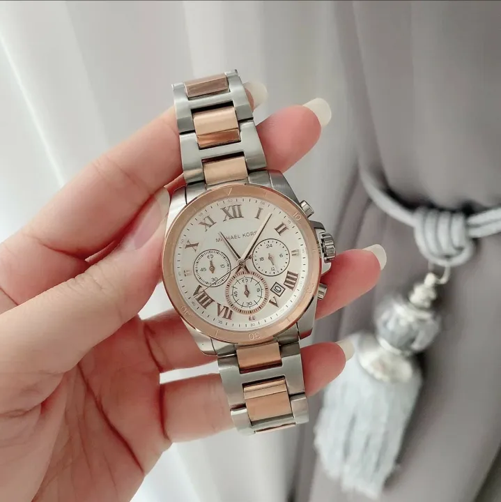 MK6368 Michael Kors Brecken Chronograph Rose Gold Two-Tone Ladies Watch  With 1 Year Warranty For Mechanism | Lazada PH