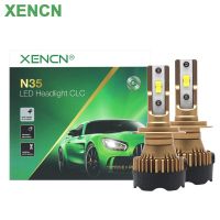 Xencn H7 N35 Led 9000lm ไฟหน้ารถสูงสุดลูเมน35W 6000K สีขาวเย็น12V อัตโนมัติ Px26d ทนทานเป็นพิเศษโคมไฟ Led คู่