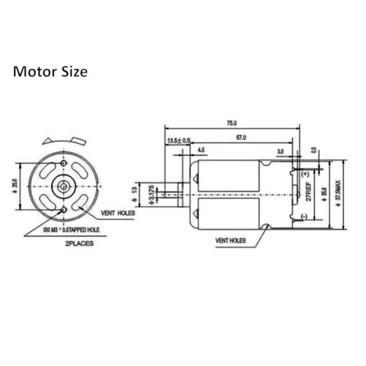 12-ฟันมอเตอร์-dc-rs550-10-8-25v-21500-29000รอบต่อนาทีสำหรับสว่านไฟฟ้า-ไขควงที่มีสองความเร็ว