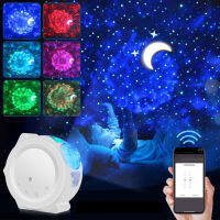 Hot Smart Starry Sky Projector Galaxy Projector 3in1 Night Light Ocean Voice Music Control หลอดไฟ LED สำหรับของขวัญเด็ก Smart Life