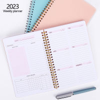 A5 2023 Planner Spiral Notebook 52สัปดาห์ Daily Weekly Agenda Student Daily Weekly Schedules Stationery Office School Supplies