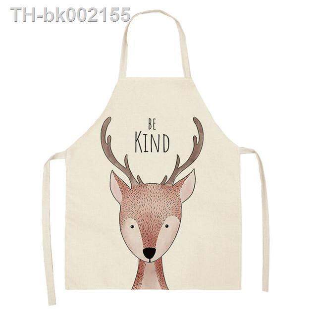 kitchen-cooking-apron-small-animal-series-apron-lion-elk-fox-adult-sleeveless-childrens-apron-family-apron-parent-child-wear