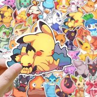 hotx【DT】 50/54/104Pcs Cartoon Stickers Pikachu Tablet Notebook Cup Sticker