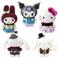 อะนิเมะ Sanrioed Cyberpunk สไตล์ชุดตุ๊กตาผ้ากำมะหยี่การ์ตูน My Melody Kuromi ของเล่นเด็กนุ่ม Cinnamoroll Plushie