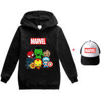 [ในสต็อก] MARVELS 2-9ปีเสื้อผ้าเด็ก Hooded เสื้อกันหนาวกีฬาฤดูใบไม้ผลิและฤดูใบไม้ร่วงแขนยาว Boy S Hoodie สำหรับชายหญิงผ้าฝ้าย + โพลีเอสเตอร์