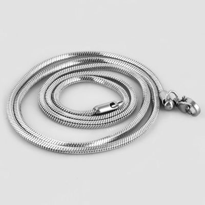 【CW】1 piece Stainless Steel Square Snake Chain Necklace For Men Women Jewelry
