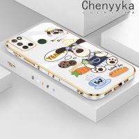 Chenyyka เคสสำหรับ Realme 7i C17ลายการ์ตูนสุนัขคุกกี้ดีไซน์ใหม่ด้านข้างเคสโทรศัพท์ซิลิโคนฝาปิดเลนส์เต็มรูปแบบกล้องถ่ายภาพกล่องกันกระแทก Softcase