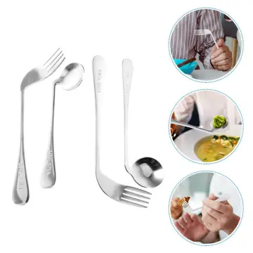 Special Supplies Adaptive Utensils (5-Piece Kitchen Set) Wide, Non-Weighted, Non-Slip Handles for Hand Tremors, Arthritis, Parkinsons or Elderly Use