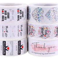 100-500pcs Thank You Stickers Scrapbook Seal Labels Small Business Gift packaging Decor Round Floral Sticker Stationery Sticker