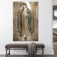 เวอร์จินของ Guadalupe Belief Art Decor ของขวัญวันหยุดสำหรับสุภาพสตรีของเรา,ภาพพิมพ์ผ้าใบ,ภาพถ่ายที่กำหนดเอง,ภาพถ่ายงานแต่งงาน,ภาพถ่ายครอบครัว,กรอบไม้ด้านใน1ชิ้นหรือไร้กรอบ