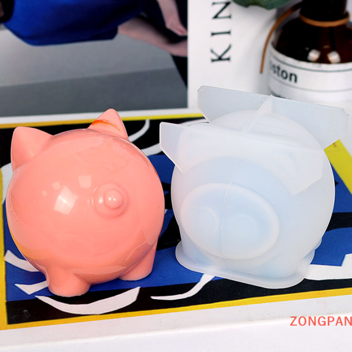 zongpan-แม่พิมพ์ซิลิโคนอีพ็อกซี่อีพ็อกซี่รูปหมูสำหรับตกแต่งบ้านแม่พิมพ์ทำมือ